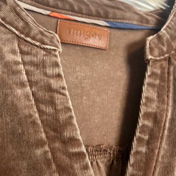 Umgee Chocolate Long Sleeve Tiered Dress - Picture 5 of 7